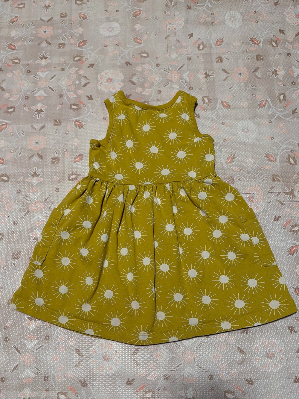 Hanna Andersson Yellow Sunburst Sleeveless Casual Dress